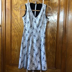 Kensie Black&White Aline Dress XS